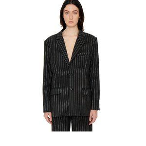 Danielle Guizio Pinstripe Oversized Blazer